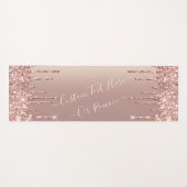 Roos Gold Blush glitter Sparkle Drift Custom Text Yogamat (Voorkant (horizontaal))