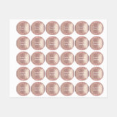 Roos Gold Blush Glitter Sparkle Drift Tekstlabels Labels (Vel)