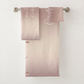 Roos Gold Blush Glitter Sparkle Drivers - Jouw tek Bad Handdoek (Insitu)