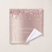 Roos Gold Blush Glitter Sparkle Drivers - Jouw tek Bad Handdoek (Wasdoekje)