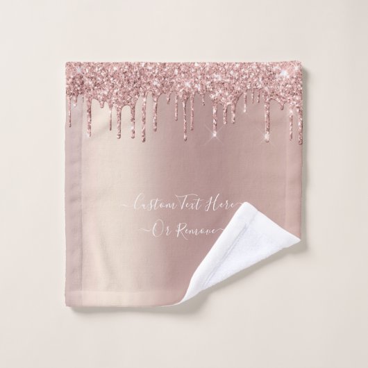 Roos Gold Blush Glitter Sparkle Drivers - Jouw tek Bad Handdoek (Wasdoekje)