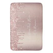 Roos Gold Blush Glitter Sparkle Drivers - Jouw tek Badmat (Voorkant Verticaal)
