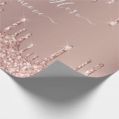 Roos Gold Blush Glitter Sparkle Drivers - Jouw tek Cadeaupapier (Hoek)