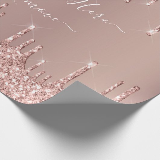 Roos Gold Blush Glitter Sparkle Drivers - Jouw tek Cadeaupapier (Hoek)