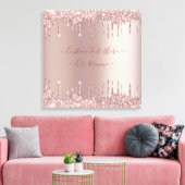 Roos Gold Blush Glitter Sparkle Drivers - Jouw tek Canvas Afdruk (Insitu (Woonkamer))