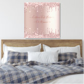 Roos Gold Blush Glitter Sparkle Drivers - Jouw tek Canvas Afdruk (Insitu (Slaapkamer))