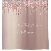 Roos Gold Blush Glitter Sparkle Drivers - Jouw tek Douchegordijn (Voorkant)