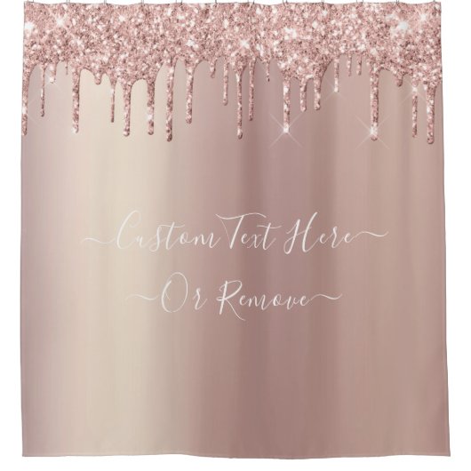 Roos Gold Blush Glitter Sparkle Drivers - Jouw tek Douchegordijn (Voorkant)