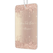 Roos Gold Blush Glitter Sparkle Drivers - Jouw tek Luchtverfrisser (Links)