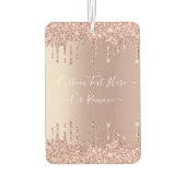 Roos Gold Blush Glitter Sparkle Drivers - Jouw tek Luchtverfrisser (Achterkant)