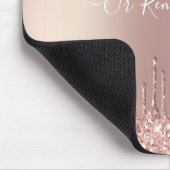 Roos Gold Blush Glitter Sparkle Drivers - Jouw tek Muismat (Hoek)