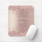 Roos Gold Blush Glitter Sparkle Drivers - Jouw tek Muismat (Met muis)
