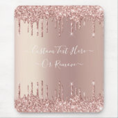 Roos Gold Blush Glitter Sparkle Drivers - Jouw tek Muismat (Voorkant)