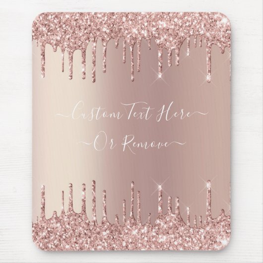 Roos Gold Blush Glitter Sparkle Drivers - Jouw tek Muismat (Voorkant)