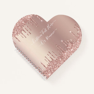 Roos Gold Blush Glitter Sparkle Drivers - Jouw tek Notitieboek