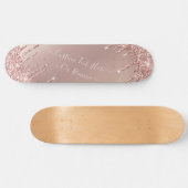 Roos Gold Blush Glitter Sparkle Drivers - Jouw tek Persoonlijk Skateboard (Horizontaal)