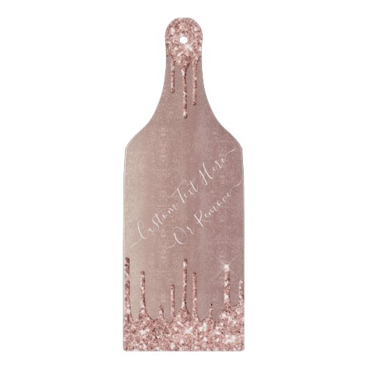 Roos Gold Blush Glitter Sparkle Drivers - Jouw tek Snijplank (Voorkant)