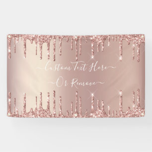 Roos Gold Blush Glitter Sparkle Drivers - Jouw tek Spandoek