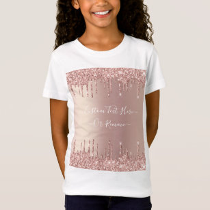 Roos Gold Blush Glitter Sparkle Drivers - Jouw tek T-shirt