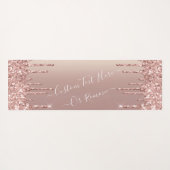 Roos Gold Blush Glitter Sparkle Drivers - Jouw tek Yogamat (Achterkant (horizontaal))