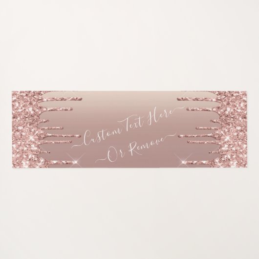 Roos Gold Blush Glitter Sparkle Drivers - Jouw tek Yogamat (Achterkant (horizontaal))