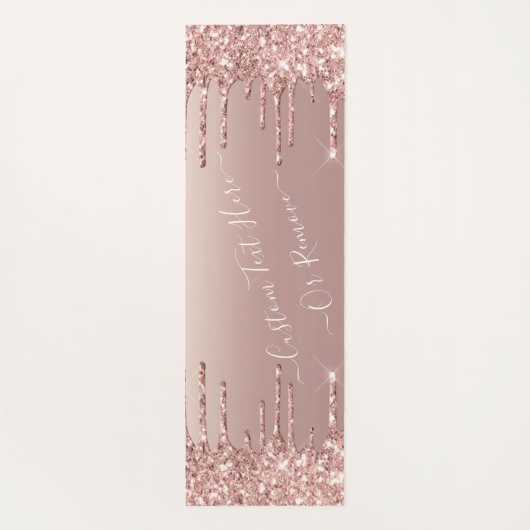 Roos Gold Blush Glitter Sparkle Drivers - Jouw tek Yogamat (Achterkant)