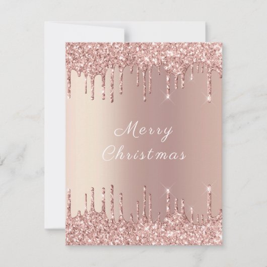 Roos Gold Blush Glitter Sparkle Drivers - Kerstmis (Voorkant)