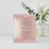 Roos Gold Blush Glitter Sparkle Drivers - Kerstmis (Staand voorkant)