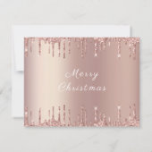 Roos Gold Blush Glitter Sparkle Drivers - Kerstmis (Achterkant)