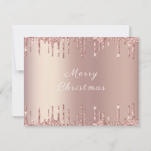 Roos Gold Blush Glitter Sparkle Drivers - Kerstmis (Achterkant)