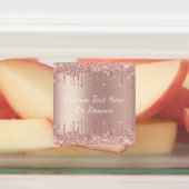 Roos Gold Blush Glitter Sparkle Drivers - met teks Labels (Aangebracht)