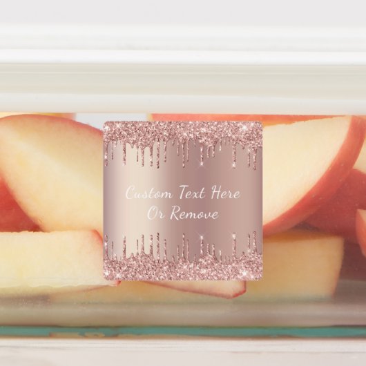 Roos Gold Blush Glitter Sparkle Drivers - met teks Labels (Aangebracht)