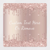 Roos Gold Blush Glitter Sparkle Drivers - met teks Labels (Design 2)