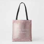 Roos Gold Blush Glitter Sparkle Drivers - met teks Tote Bag (Voorkant)