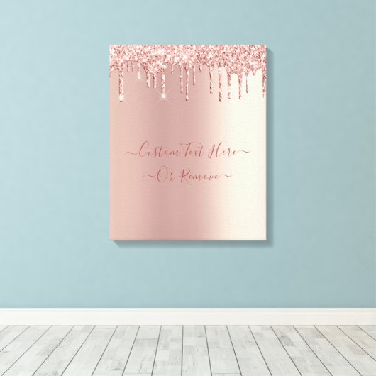 Roos Gold Blush Glitter Sparkle Drivers - Speciaal Canvas Afdruk (Insitu (Houten vloer))