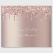 Roos Gold Blush Glitter Sparkle Drivers - Tekst/na Cadeaupapier (Vlak)
