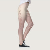 Roos Gold Blush Glitter Sparkle Drivers - Tekst/na Leggings (Rechts)