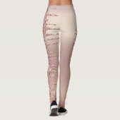 Roos Gold Blush Glitter Sparkle Drivers - Tekst/na Leggings (Achterkant)