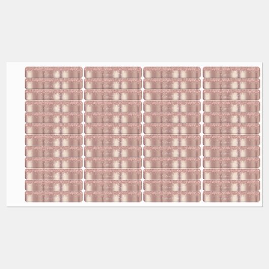 Roos Gold Blush Glitter Sparkle Drivers - Tekst to Labels (Vel)