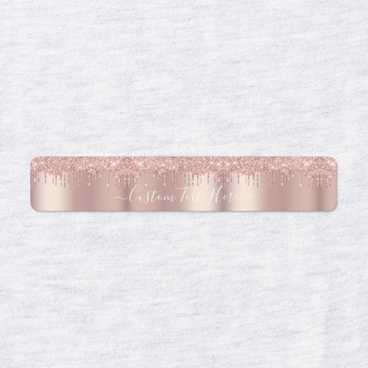 Roos Gold Blush Glitter Sparkle Drivers - Tekst to Labels (Design 2)