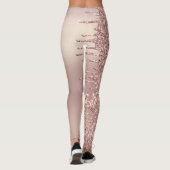Roos Gold Blush Glitter Sparkle Drivers - Tekst to Leggings (Achterkant)