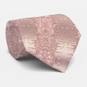 Roos Gold Blush Glitter Sparkle Drivers Uniek Stropdas (Opgerold)