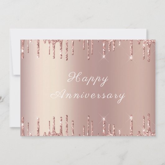 Roos Gold Blush Glitter Sparkle Happy Jubileum (Achterkant)