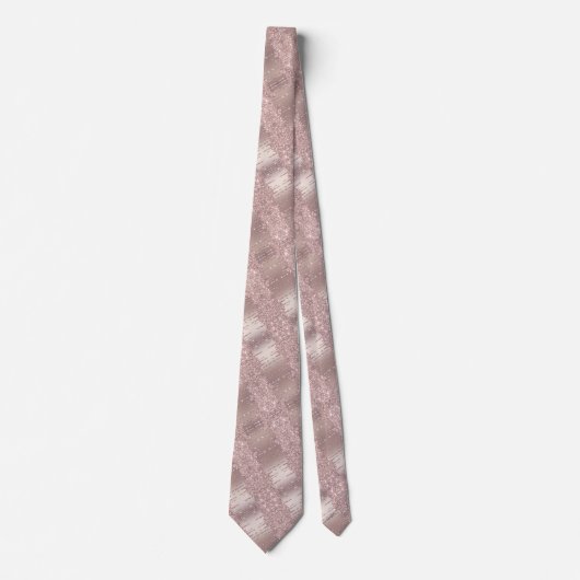 Roos Gold Blush Glitter stuurt je partijdige Strop Stropdas (Voorkant)