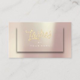 Roos Gold Blush Glitter Typograaf Makeup Lashes 3D Visitekaartje