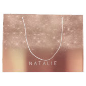 Roos Gold Blush Glitter Wit Naam Vonk Koper Groot Cadeauzakje (Achterkant)