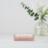 Roos Gold Blush Glitter zorgt ervoor dat uw Visite Mini Visitekaartje (Staand voorkant)