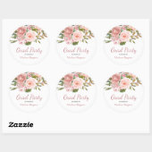 Roos Gold & Blush Graduation Party Favor Ronde Sticker (Vel)
