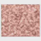 Roos Gold Blush Grill Powder Vonkkristallen Girly Cadeaupapier (Vlak)