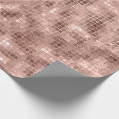 Roos Gold Blush Grill Powder Vonkkristallen Girly Cadeaupapier (Hoek)